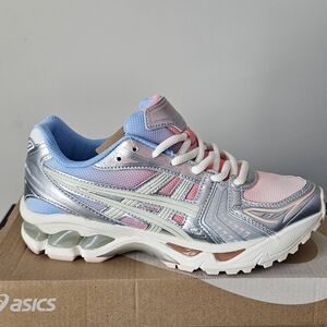 ASICS Women's Pink and Silver Running Shoes
